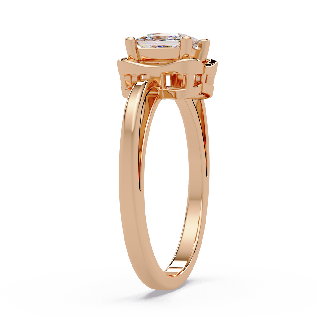 Princess Cut Diamond Ladies Ring