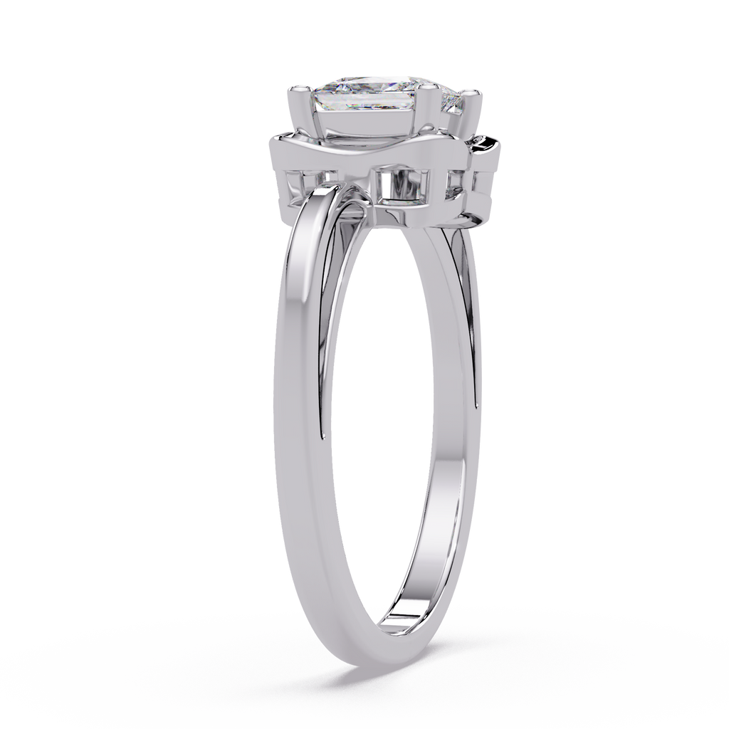 Princess Cut Diamond Ladies Ring