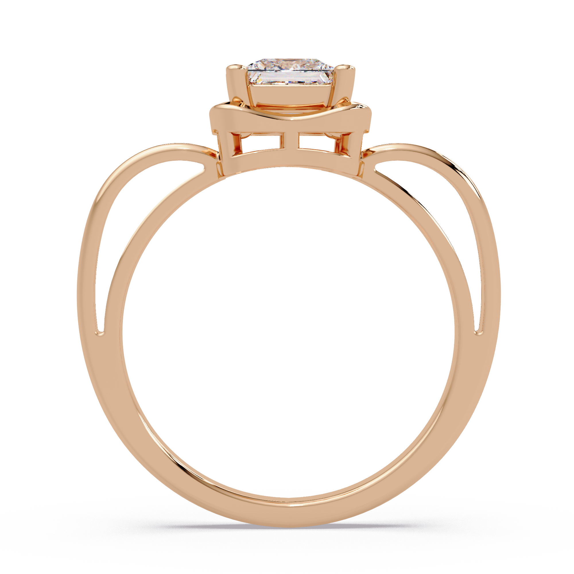Princess Cut Diamond Ladies Ring