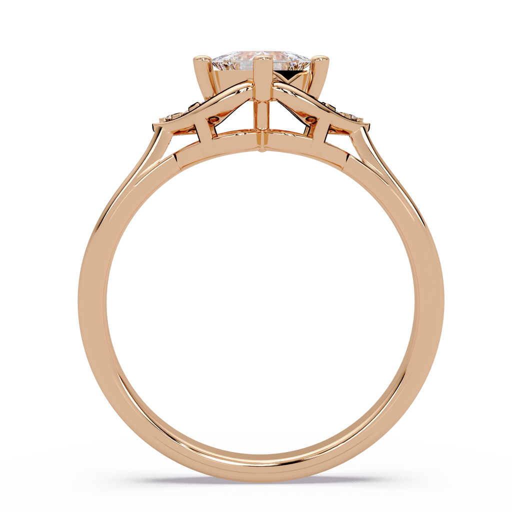 Princess & Round Cut Diamond Ladies Ring