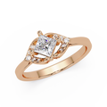 Princess & Round Cut Diamond Ladies Ring
