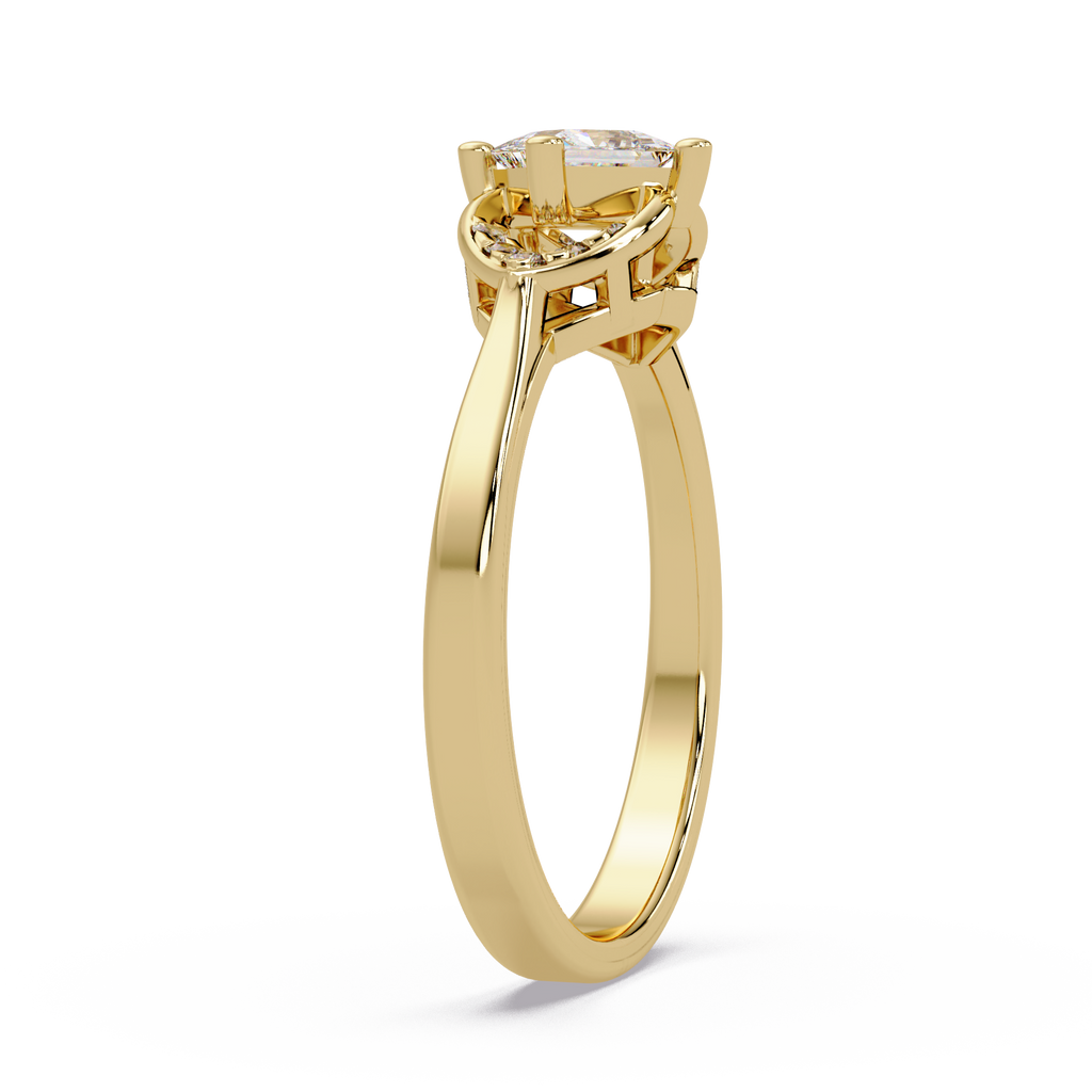 Princess & Round Cut Diamond Ladies Ring