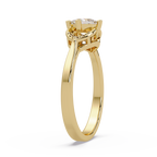 Princess & Round Cut Diamond Ladies Ring