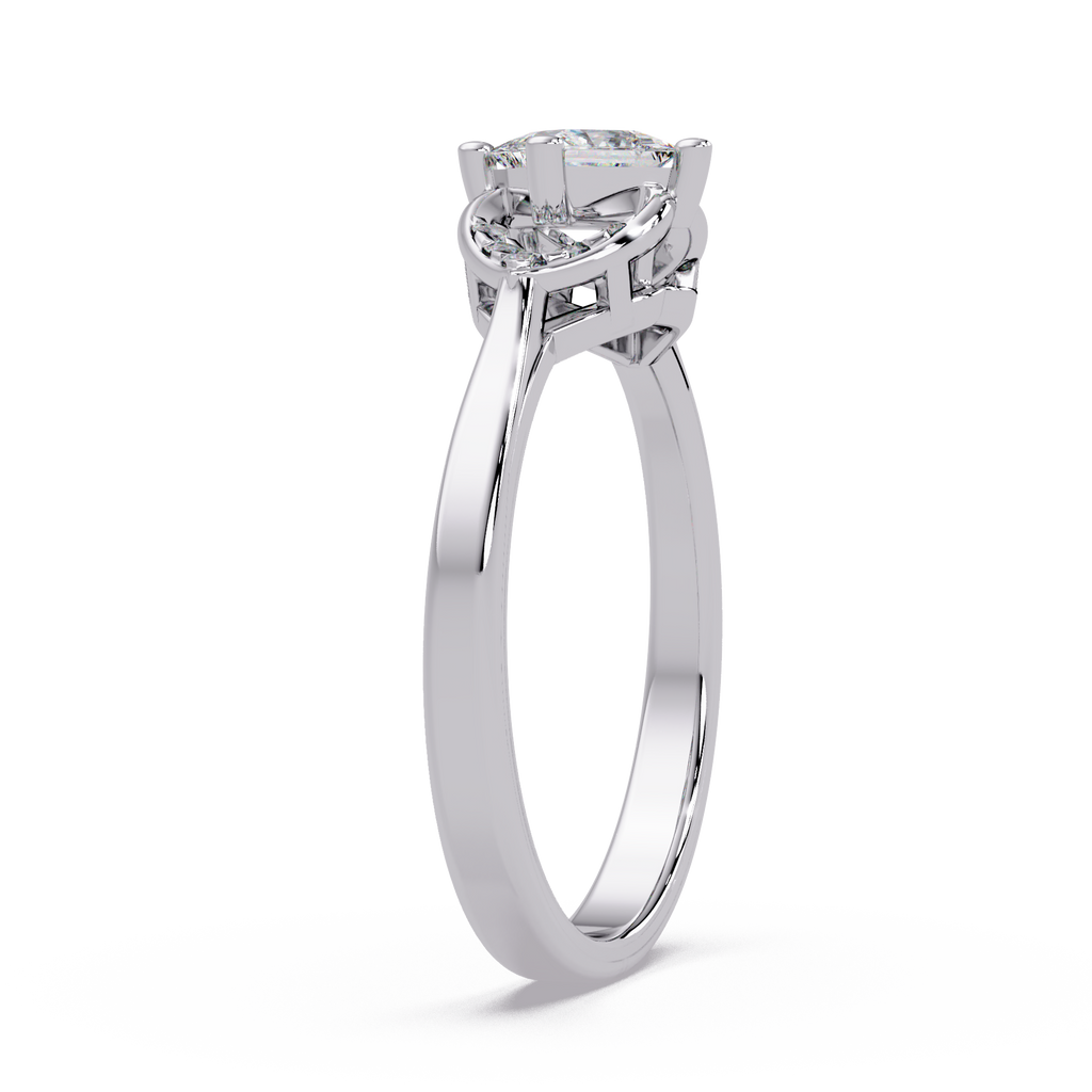 Princess & Round Cut Diamond Ladies Ring