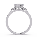Princess & Round Cut Diamond Ladies Ring