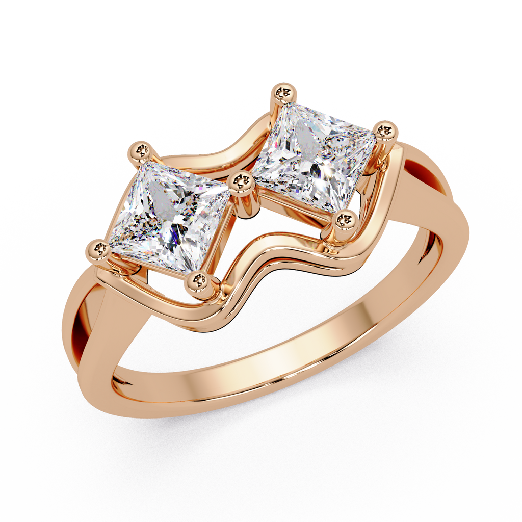 Princess Cut Diamond Ladies Ring