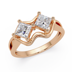 Princess Cut Diamond Ladies Ring