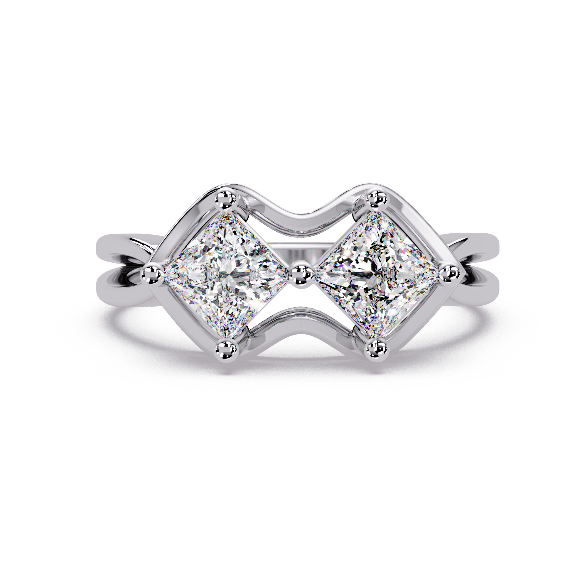 Princess Cut Diamond Ladies Ring