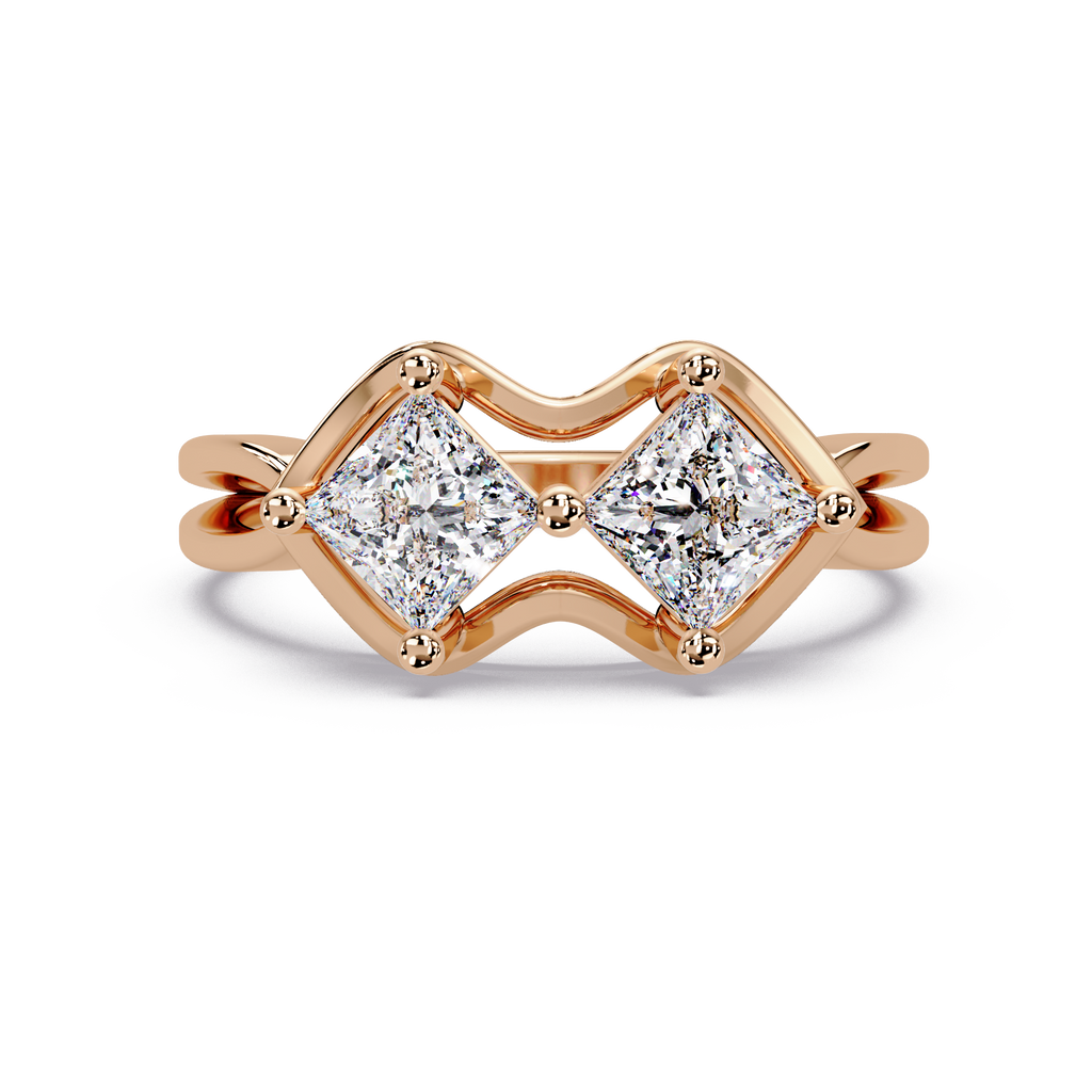 Princess Cut Diamond Ladies Ring