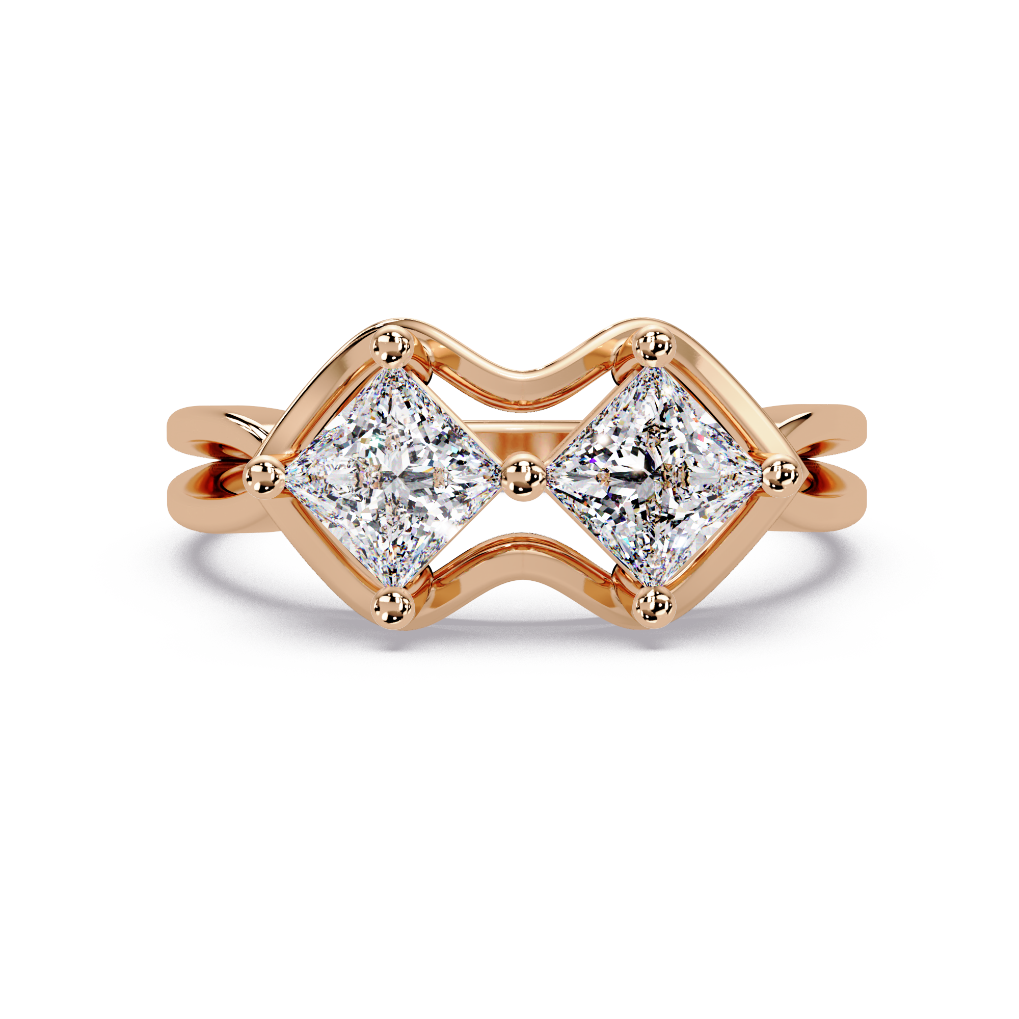 Princess Cut Diamond Ladies Ring