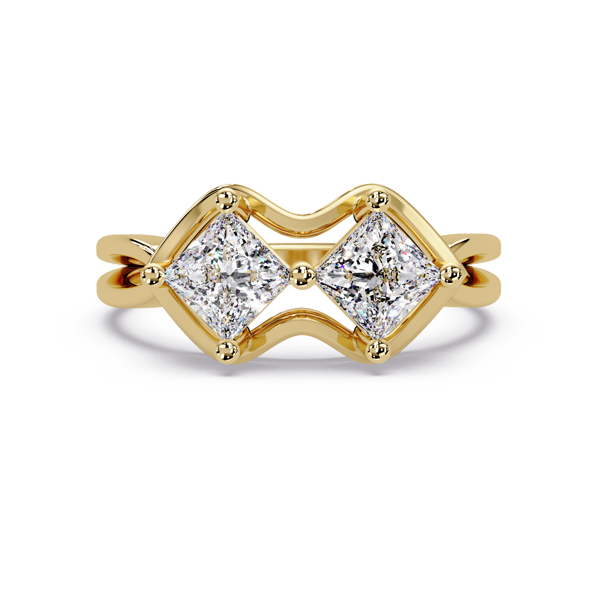 Princess Cut Diamond Ladies Ring