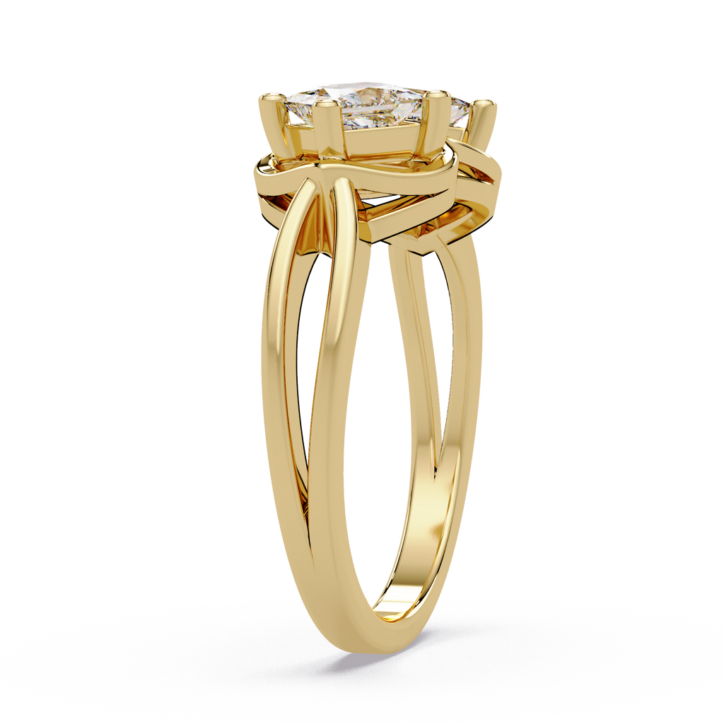 Princess Cut Diamond Ladies Ring