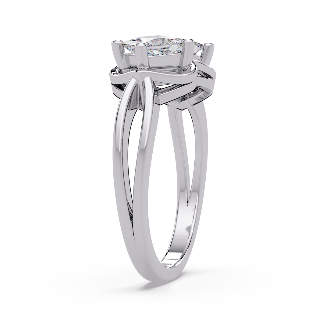 Princess Cut Diamond Ladies Ring