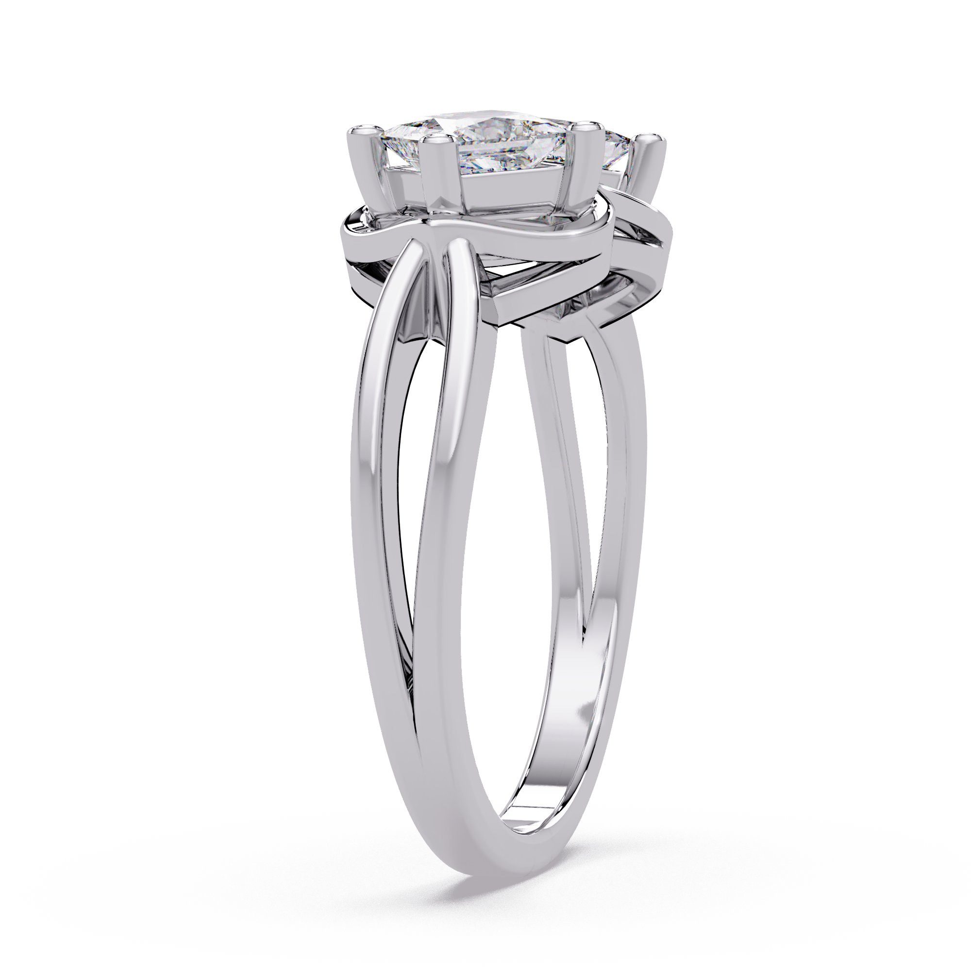 Princess Cut Diamond Ladies Ring