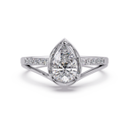 Pear & Round Cut Diamond Ladies Ring
