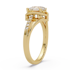 Pear & Round Cut Diamond Ladies Ring