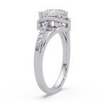 Pear & Round Cut Diamond Ladies Ring