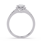 Pear & Round Cut Diamond Ladies Ring