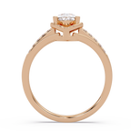 Pear & Round Cut Diamond Ladies Ring