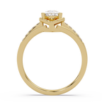 Pear & Round Cut Diamond Ladies Ring