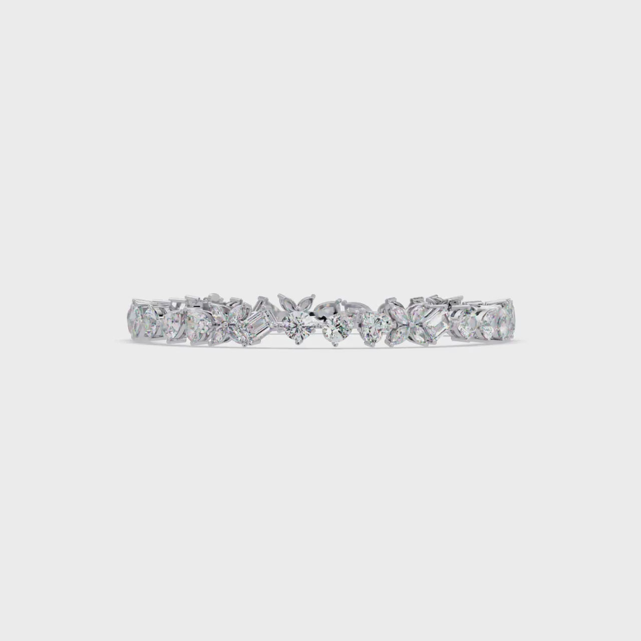 Floral Symphony Diamond Tennis Bracelet