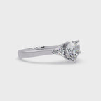 Heart Cut Three Stone Engagement Ring