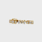 Luxury Emerald & Princess Cut Diamond Tennis Bracelet