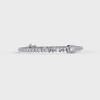 Oval Halo Diamond Tennis Bracelet