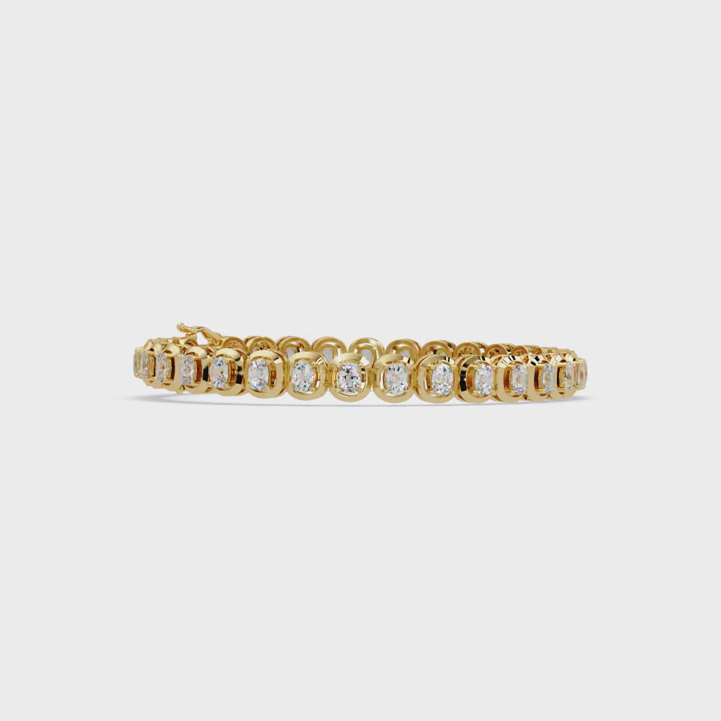 Luxury Cushion Cut Diamond Tennis Bracelet