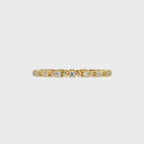 Round Cut Diamond Alternating Bead and Bar Eternity Ring