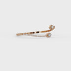 Marquise Halo Open Diamond Cuff Bracelet