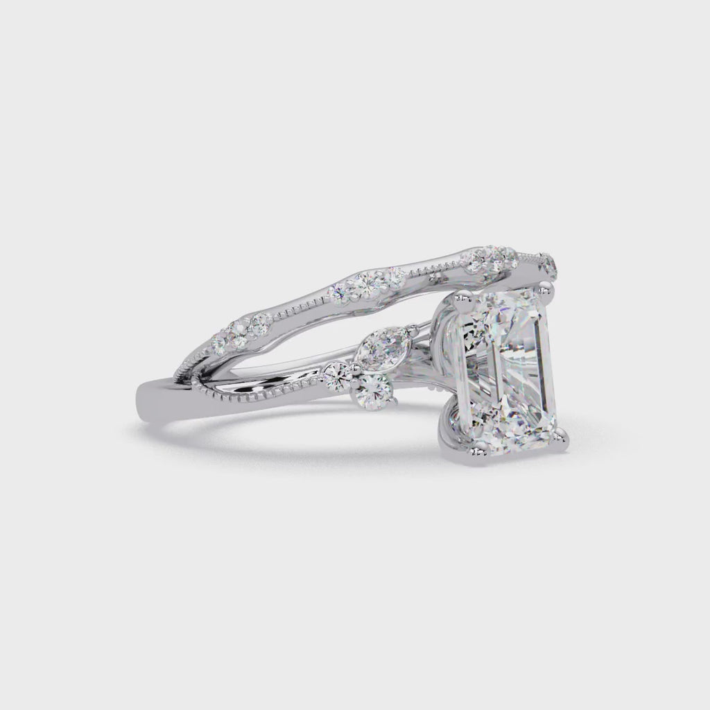 Artisan Emerald Cut Diamond Ring