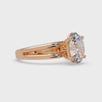 Exquisite Oval Cut Diamond Split Dual-Band Ring