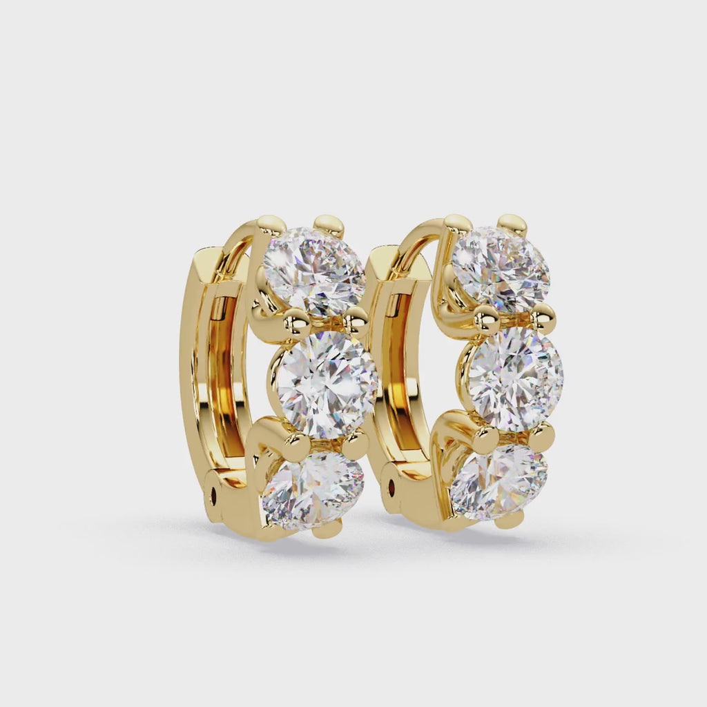 Classic 6-Prong Round Cut Solitaire Stud Earrings
