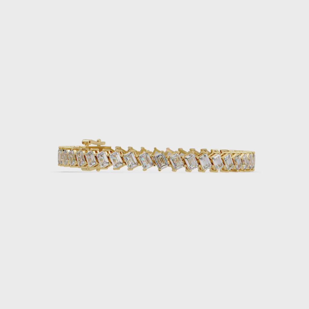 Luxury Emerald Cut Tennis Bracelet