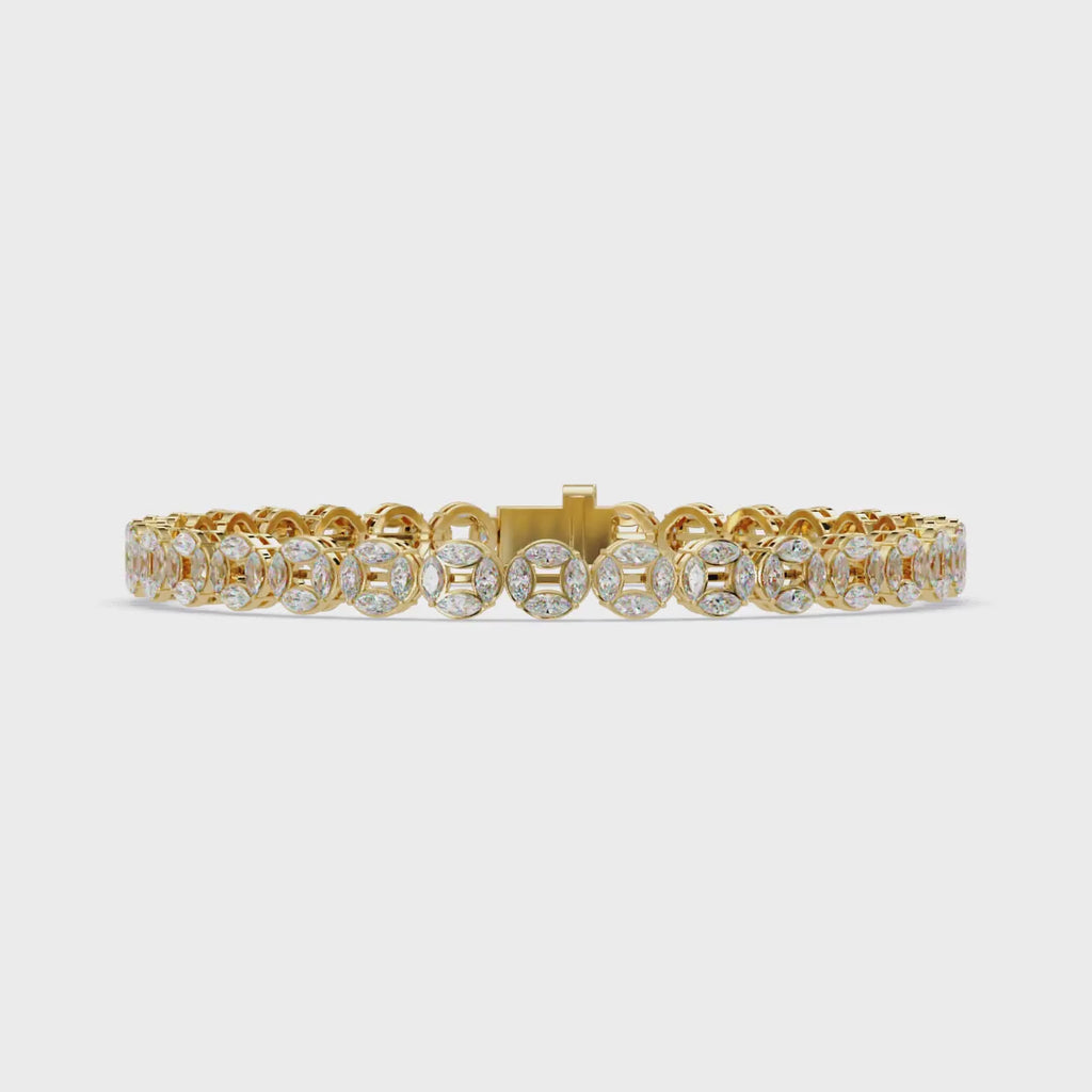 Marquise Diamond Tennis Bracelet