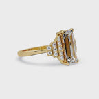 Artisan East-West Emerald Cut Diamond Ring