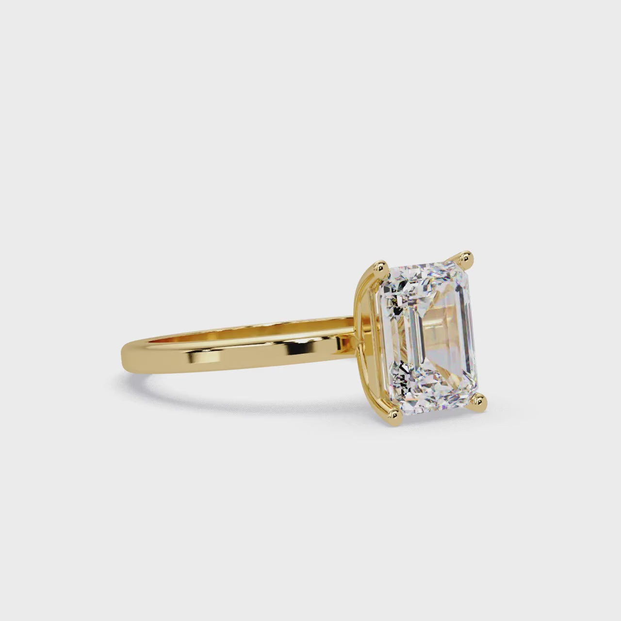 Emerald Cut Solitaire Engagement Ring