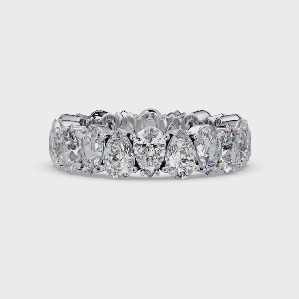 Pear Cut Diamond Eternity Ladies Ring
