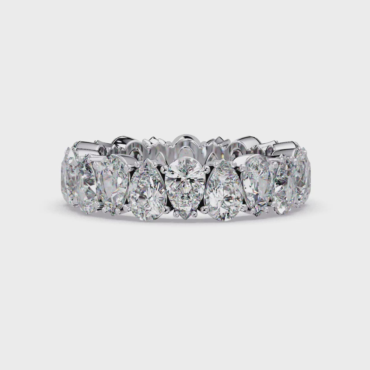 Pear Cut Diamond Eternity Ladies Ring