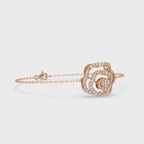 Elegant Floral Diamond Bracelet for Women