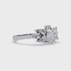 Pear Cut Nature Inspired Diamond Engagement Ring