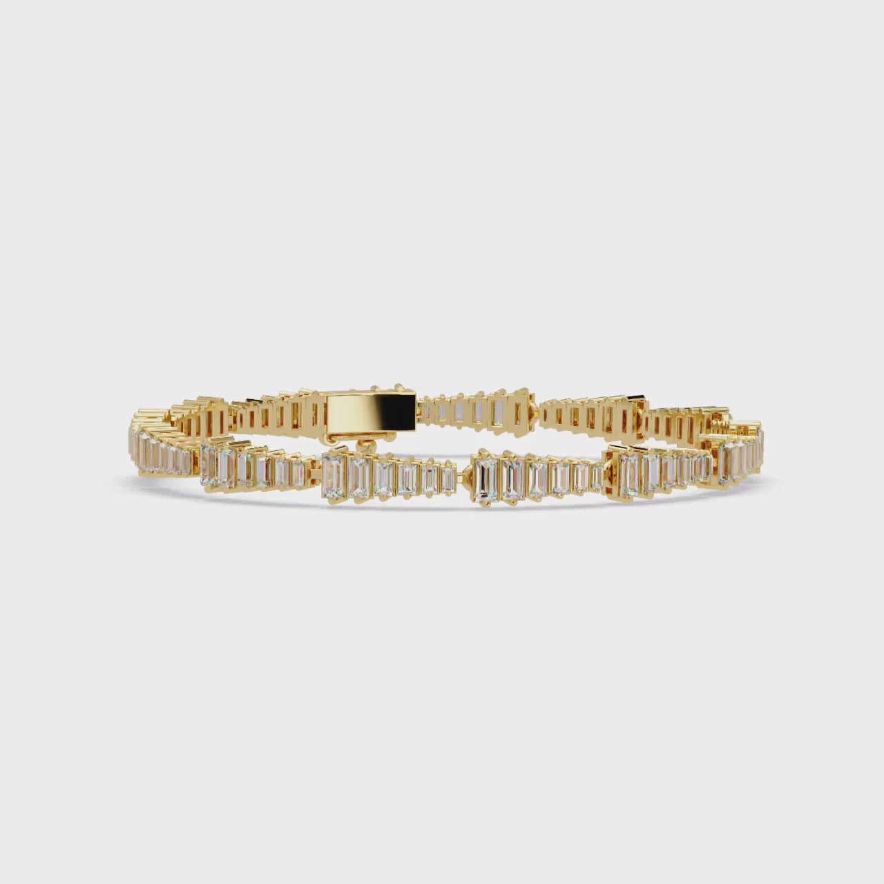 Luxury Baguette Cut Tennis Bracelet for Women