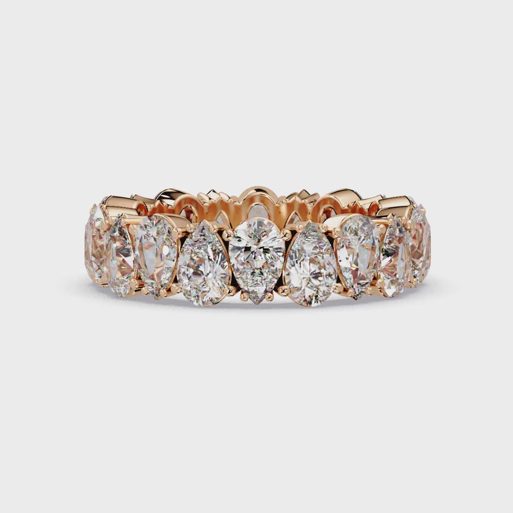 Pear Cut Diamond Eternity Ladies Ring