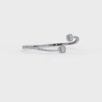 Open Cuff Diamond Bangle Bracelet