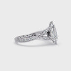 Nature Inspired Marquise Diamond Engagement Ring