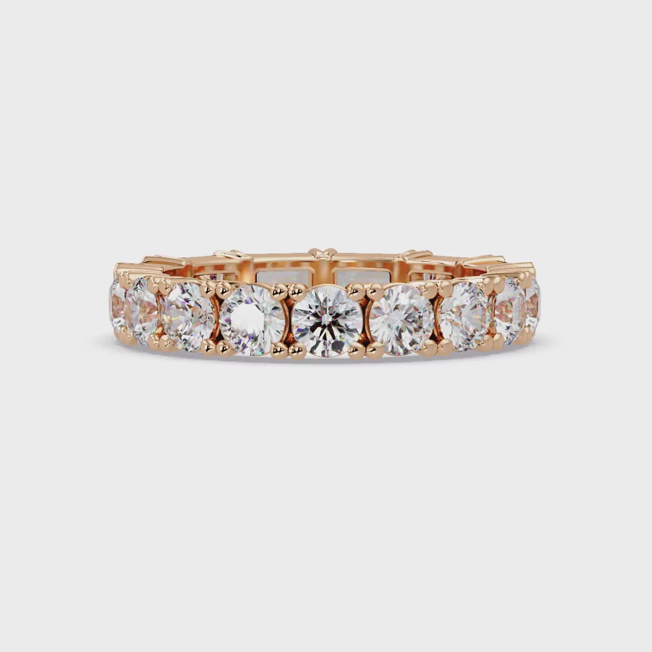 Round & Emerald Cut Diamond Eternity Ring