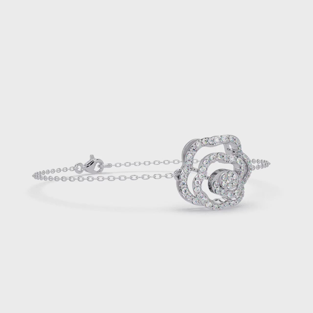 Elegant Floral Diamond Bracelet for Women