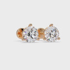 Round Brilliant Solitaire Diamond Stud Earrings – Screw Back | 2.57 CTW | ERCAD-002