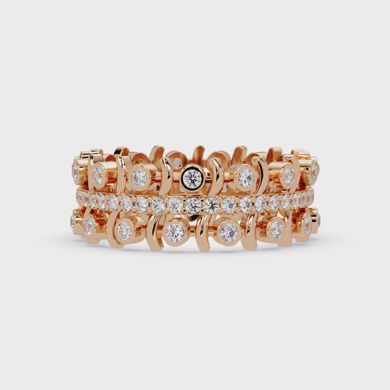 Multi-Shape Diamond Ornate Statement Ring